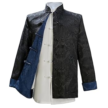 ジャケット・アウター mame 17AW MANDARIN JACQUARD Gown Coat HBODHBGS Spring and Autumn Men's Chinese-Style Tang Suit